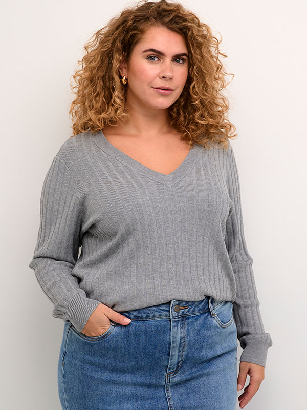 KCLONA - Plus Size Tröja fra Kaffe Curve