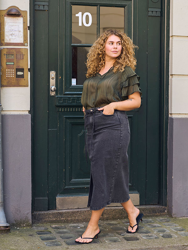 KCJOLA - Plus Size Blus fra Kaffe Curve