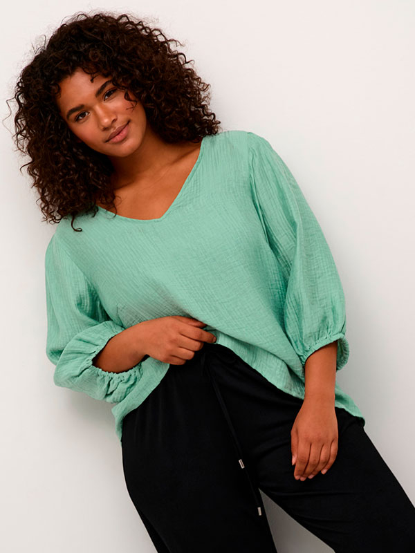 KCJANE - Plus Size Blus fra Kaffe Curve