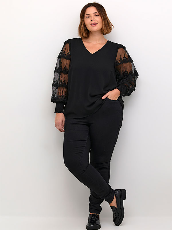 KCELLIS - Plus Size Blus fra Kaffe Curve