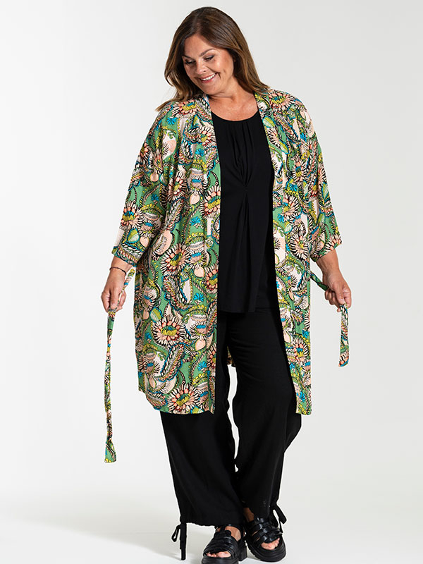 BRINETTE - Plus Size Kimono fra Gozzip