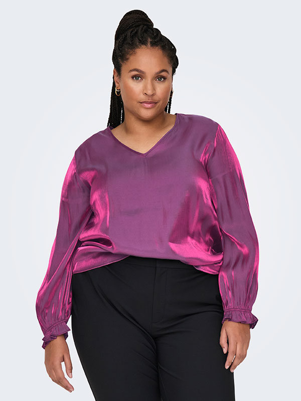 CARFRITZ - Plus Size Blus fra Only Carmakoma